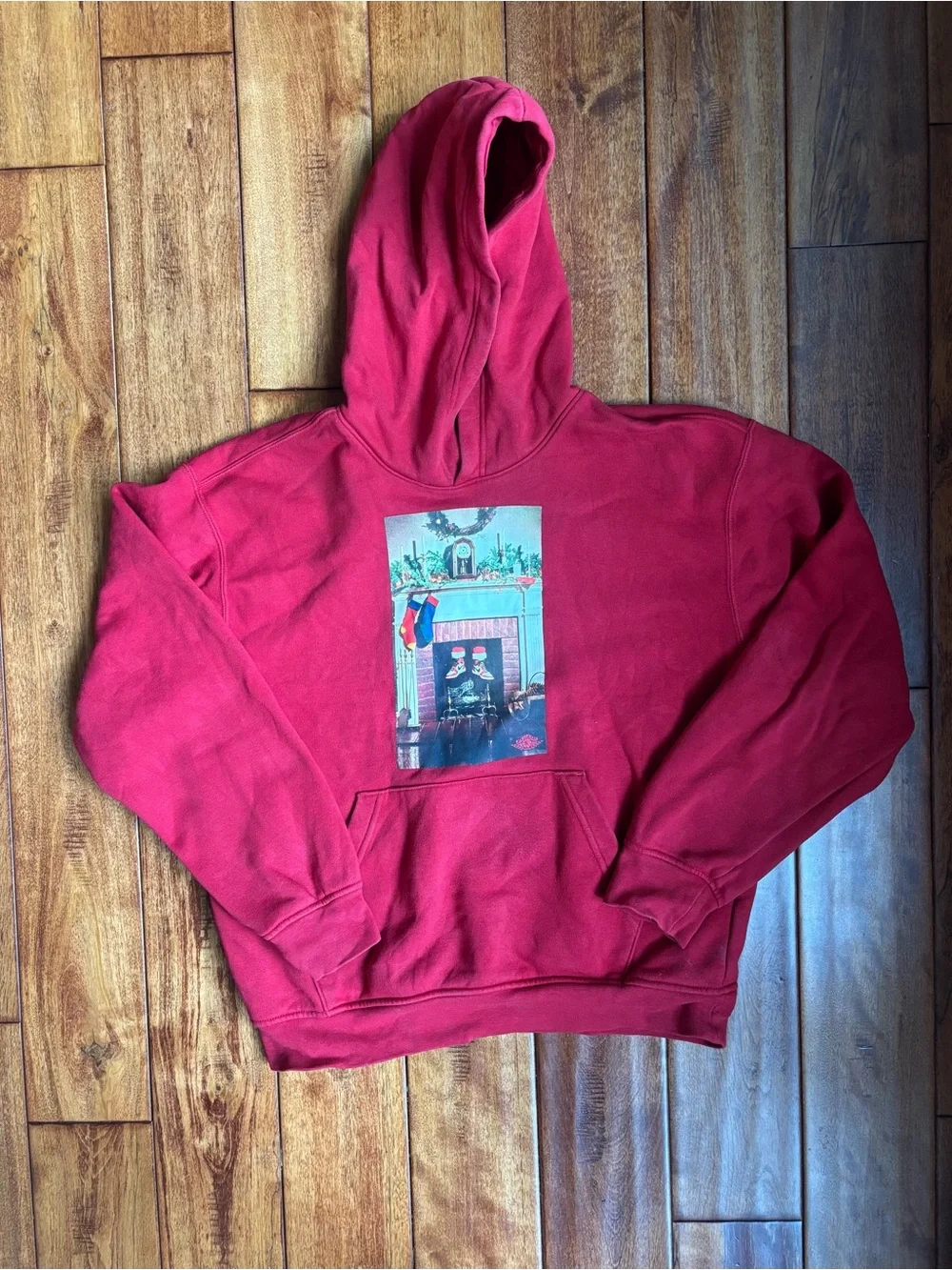Jordan Red Nike Jumpman Chimney Graphic Hooded Pullover